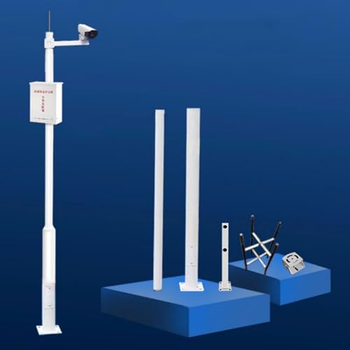 Onwowsun Outdoor Surveillance Camera Pole Detachable with Waterproof Box, Street Light Pole Accessory for Backyard Porch Patio Walkway(with A Bracket,4.5m/14.7ft)
