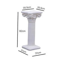 White Roman Pillar Pedestal Stand, Greek Column Figurine for Garden Backyard Patio