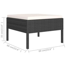 10 Piece Patio Lounge Set with Cushions, PE Rattan Outdoor Furniture