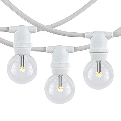 Novelty Lights 100 Ft Warm White LED G30 Globe Outdoor String Lights