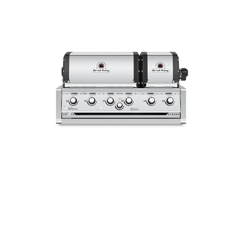 Broil King 957077 Imperial S 670 6-Burner Built-In Natural Gas Grill Head with Rear Rotisserie Burner