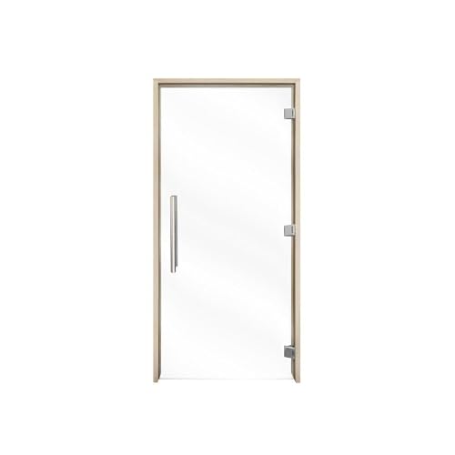 PROSAUNAS Clear & Tinted Glass Sauna Door, Prehung Tinted Glass Sauna Door (Right Hanging, ADA Clear - Aspen Frame 36X81)