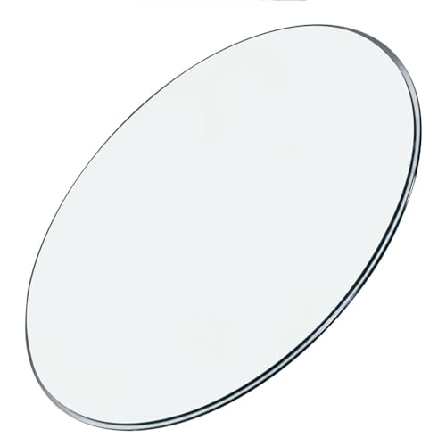 KXWOQ3ED 1/4" Thick Round Tempered Glass Tabletop, Clear Glass Table Top for Dining Table, Coffee Table, Home and Office, Pencil Polished Edge, Transparent Circle Glass Table Surface(95 CM(38 INCH))