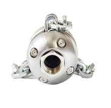 Rotating Sewer Nozzle, High Pressure Pipeline Dredging Cleaning Diamond Nozzles Rope & Chain Sling(1I2 Female 50LPM)