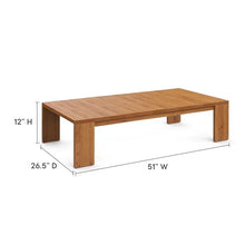 Modway Tahoe Acacia Wood 5-Piece Outdoor Patio Furniture Set in Natural Cocoa - Includes Lounge Chair and Sofa with Weather-Resistant Cushions, Plus Coffee Table