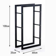 DJVHSRI Firewood Storage Rack European Style Metal Flooring Fireplace Decorative Firewood Storage Rack Wood Firewood Divider Rack,
