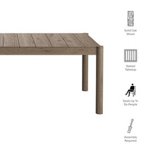 Modway Eleni 89-Inch Outdoor Teak Wood Dining Table in Weathered Gray – Rectangular Patio Dining Table with Slatted Top for Patios, Decks, Or Gardens