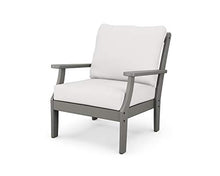 POLYWOOD® Braxton Deep Seating Chair in Slate Grey/Natural Linen