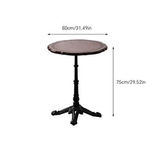 Chicken Couch End Table Retro Wooden Round Table Coffee Table Furniture Sofa Side Table Dessert Table Corner Tables for Living Room