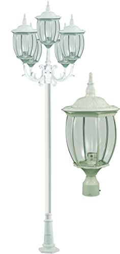 DABMAR LIGHTING Victoria Post Five Light Fixture 5 x 13 Watt White