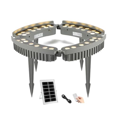 QICBYING Solar LED Tree Ring Lights, Outdoor Landscape Spotlight, Tree Hug Spotlight, IP65 Weatherproof Solar Powered Garden Lighting, for Palm, Orchard Trees, Yard Lighting(Red Light,48W)
