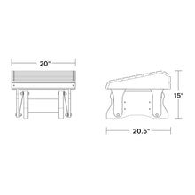 Wildridge Heritage Gliding Footrest, Tudor Brown and Black - Outdoor Weather Resistant Recycled Plastic Furniture for Patio
