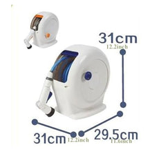 Garden Hose Reel, Portable Hose Pipe Reel with 20M / 65 Feet Hosepipes, Adjustable Spray Nozzle, Compact and Lightweight for Watering Garden (Blue)