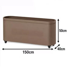 YUHUAWF Garden Bench Movable Planter Box Growing Container Decorative Flower Pot Planter Box with Bench