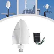 24V,10000W No Noise Low Speed Vertical Axis Wind Power Turbine Generator+220V Roof Mount Residential Home Use High Efficiency Windmill for Home/RV/Marine
