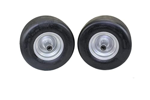Antego 13x6.50-6 Flat Free Tire & Wheel, Replaces Hustler 604898, Set of 2