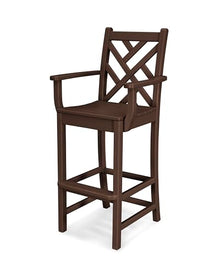 POLYWOOD® Chippendale Bar Chair, Mahogany