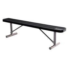 COATEDOUTDOORFURNITURE Bench, Black, Expanded, 6Ft, No Back, Portable