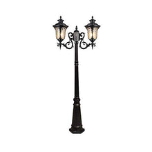Post Lights Outdoor Lamp Post Lights Outdoor, Double Head Victoria High Pole Landscape Street Light E27 Aluminum Metal Glass Lantern Outdoor Patio Road Lighting Pillar Lamp IP55 Waterproof Garden