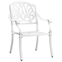HGFDVCMR 31.5 Inch White Cast Aluminum Square Bistro Table, Patio Table
