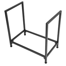DJVHSRI Firewood Holder Indoor Outdoor Firewood Rack Wrought Iron Fireplace Log Wood Storage Holder Stand Black Log Organizer Rack Fireplace Accessories Indoor/Outdoor Firewood R,