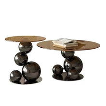 DINBOZ26X Living Room Table Creative Asymmetrical Round Coffee Table - Unique Side Table for Living Room, Sofa, and Tea Table Outdoor Side Table