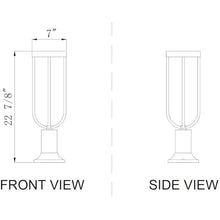 Z-Lite Leland - 12W 1 LED Outdoor Pier Mount in Industrial Style-23 Inches Tall and 7 Inches Wide