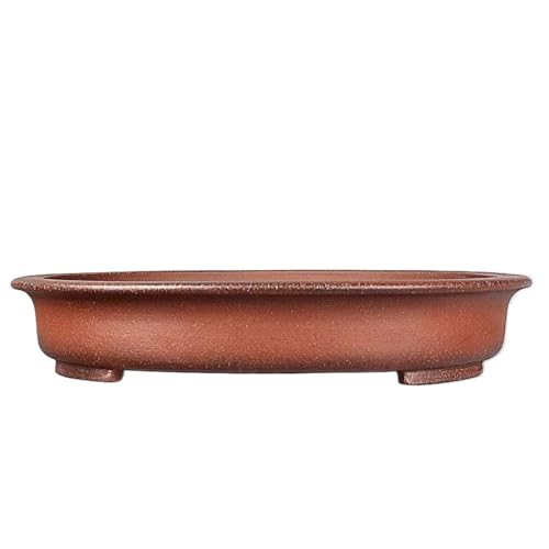 thalo Planter Pots Plant Pot Purple Clay Nonporous Flowerpot Rockery Bonsai Handmade Oval Purple and Red Clay Flowerpot 22in Plant Container Accessories