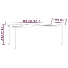 AMBERARD Dining Table Black Powder-Coated Steel, Tempered Glass,Durable Outdoor Dining Table with Tempered Glass Top for Garden & Patio Entertainments Patio Tables