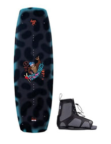 Hyperlite Murray Jr. Kids Wakeboard 120 W/Remix Bindings Black/Aqua 120cm