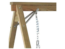 Ecommersify Inc 4Ft Cypress Porch Swing Stainless Steel Fasteners with Pine Wood Swing Stand Made in USA