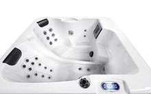 Luxuria Spas Monterey 3-Person 32-Jet Plug and Play Hot Tub with Lounge Homemade White/ Coffee