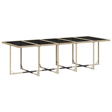 AMBERARD Patio Dining Set Set of 14 Beige and Black Furniture Set