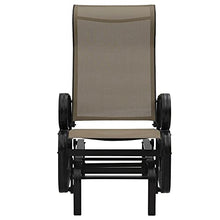 Patio Glider Armchair Metal Rocking Arm Chair Swing Garden Porch Rocker Seat