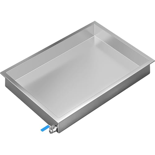 Metal Drip Tray, 304 Stainless Steel Plant Trays for Pots, Washing Machine Drain Pan, Oil Drip Pan for Potted Plants, AC and Kitchens(80x60x10 cm/31x24x4 in)