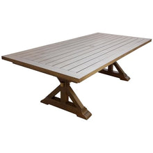 Darlee Brooklyn 9 Pc Aluminum Dining Set w/ 86 X 44 Inch Table in Multi Brown/Sesame