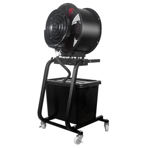 NYTFHMS Commercial Fan with Large Water Tank, Adjustable Speed, Wide Mist Range, Ideal for Outdoor Activities, Sports, and Leisure Areas,Black