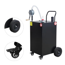 50 Gallon Fuel Caddy with Gas Transfer Pump, Heavy Duty Portable Gasoline Can with Wheels Hose, Fuel Storage Container for Cars Trucks Motorcycles and ATVs (Black)
