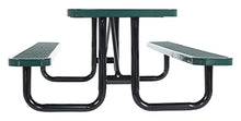 Vestil PT-MX-3096-GN Steel Picnic Table Expanded Metal Rectangle Top 30 in. x 96 in. Green