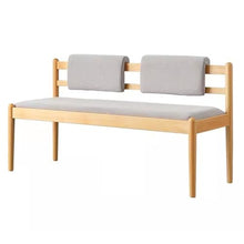 QUANGJN Dining Chair, Patio Bench with Cushion, Waiting Room Chairs, Double Sofa, for Your Balcony, Porch, Lawn, Dining Room,Natural-Large