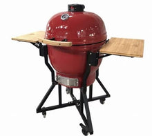 JOSOGO 24 Inch Large Ceramic Charcoal Grill, Outdoor BBQ Smoker Oven for Backyard Home Party Cooking