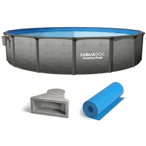 AquaDoc Coventry Round Steel Wall Above Ground Pool Kit 27' x 52"