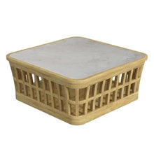 Butler Specialty Company Monhegan Outdoor Teak and Marble Coffee Table - Natural