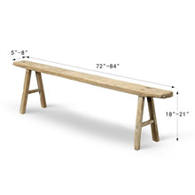 Artissance Vintage Reclaimed Wooden Noodle Bench, 6–7 ft Long, Handcrafted Rustic Solid Wood Bench, Perfect for Both Indoor and Outdoor, Bedroom, Patio, Entryways