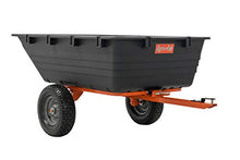 Agri-Fab 45-0553, 1,000-Pound Capacity Poly Swiveling Tow Behind Dump Cart, 18 Cubic Feet Capacity, 80 Degree swiveling, 52 Degree Dumping, 16-Inch x 6.5-Inch Pneumatic Turf Tread Tires