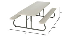 Lifetime 80123 Folding Picnic Table and Benches, 8'