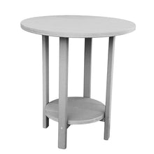 Phat Tommy Round Bar Height Patio Table - Outdoor Bar Table - Balcony Height Patio Furniture for Your Deck - Poly Outdoor Furniture, Grey