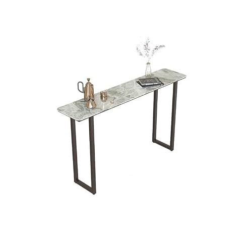 JITUIHOM Bar Table Bar Table Balcony Home Rock Slab Marble Console, Coffee Shop Long High(B)