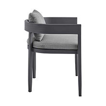 Armen Living Argiope Outdoor Patio Dining Chairs Set of 2 Dark Grey