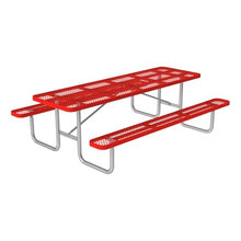 Norwood Commercial Furniture Open Air Series 8' Rectangular Picnic Table with Benches, Commercial-Grade Steel Portable Outdoor Picnic Table
